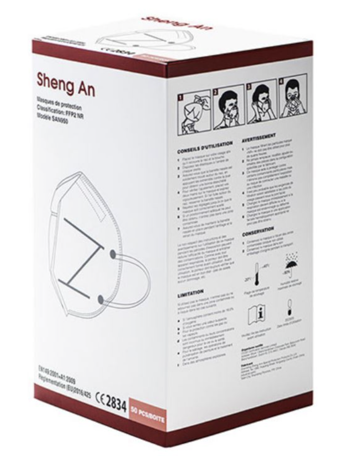SHENG AN FFP 2 Maske (50er Packung)